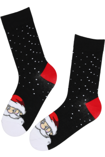 KAUR black cotton Santa socks for men | Sokisahtel