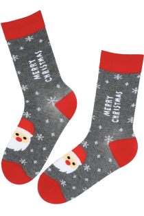 KAUR gray cotton Santa socks for men | Sokisahtel