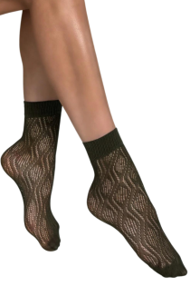 KIRA olive green sheer socks 