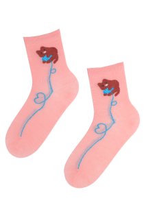 HOUSE CAT pink cotton socks with cats | Sokisahtel