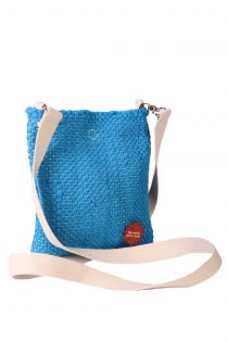 Blue shoulder bag made of Song Celebration T-shirts 18 x 21 cm | Sokisahtel