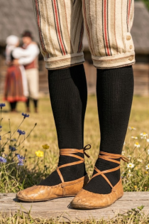 KRISS black cotton knee highs for men | Sokisahtel