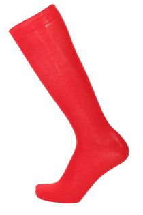 KRISS red cotton knee highs for men | Sokisahtel