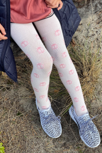 ILIA grey cotton tights for girls