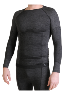 LANA grey merino wool thermal shirt for men | Sokisahtel