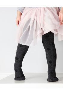 LEDA black cotton tights for girls | Sokisahtel