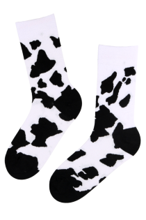 THE OLD MAN cartoon socks with cow print | Sokisahtel