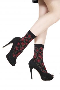 LISETTE red 60 DENIER socks for women | Sokisahtel