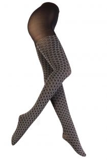 Pierre Mantoux LOGO grey patterned tights | Sokisahtel
