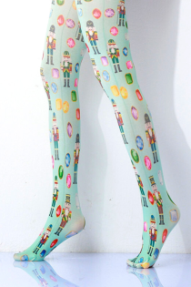 LONDON print tights with a colourful pattern | Sokisahtel