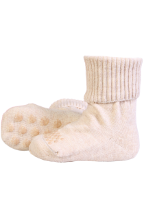 LONDON beige cotton socks for babies | Sokisahtel