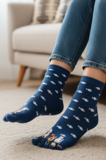 LONNY sinised kassidega varvassokid naistele | Sokisahtel