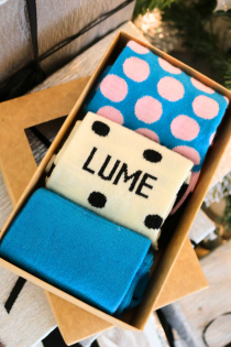 LUMEMEMM merino wool gift box with 3 pairs of socks