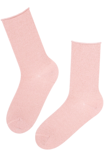 MAILE light pink sparkly socks | Sokisahtel