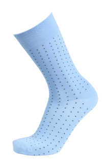 Костюмные носки из вискозы голубого цвета с узором в мелкую крапинку MARCO | Sokisahtel