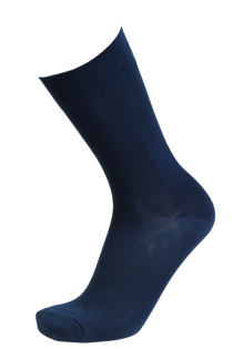 Костюмные носки из вискозы тёмно-синего цвета в лаконичном стиле MARLON | Sokisahtel