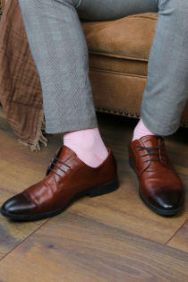 MARLON light pink viscose socks | Sokisahtel