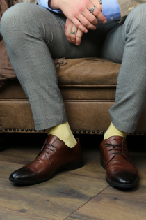 MARLON light yellow viscose socks | Sokisahtel