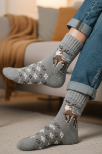 MARU hallid villased rombimustriga soojad sokid | Sokisahtel