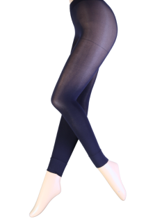 Dark navy leggings without foot coverings.