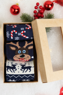 JAMAICA jõuluteemaline kinkekarp 3 sokipaariga | Sokisahtel