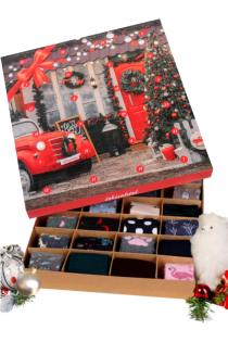 Advent Calendar WARM FEET, WARM HEART! 24 pairs of angora and merino wool socks | Sokisahtel