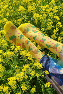 MICOL sheer yellow socks for women | Sokisahtel