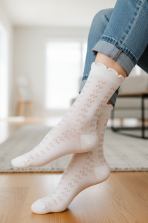 MIIABEL white patterned socks | Sokisahtel