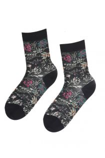 MIINA women's black merino wool socks | Sokisahtel