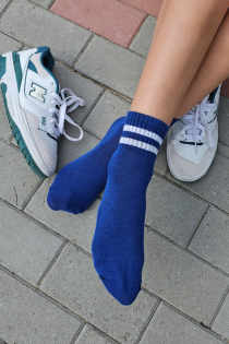 MILA blue cotton socks | Sokisahtel