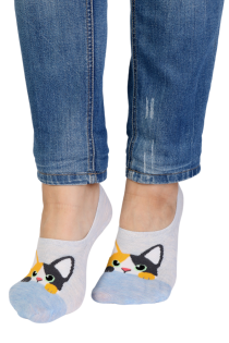 MILO blue footies with a cat | Sokisahtel