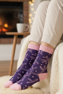 MOOD purple merino wool socks | Sokisahtel