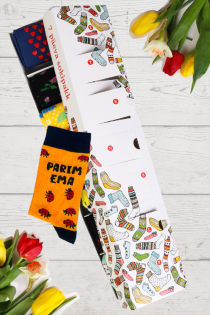 PARIM EMA(BEST MOM) Mother's Day surprise box with 7 sock pairs for every week day | Sokisahtel