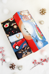 HOLIPAX jõuluteemaline kinkekarp 5 sokipaariga | Sokisahtel