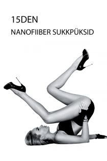 SENSATION 15 DEN nanofiber tights for women, black