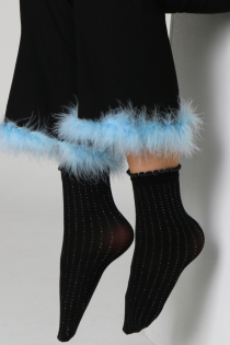 NEYA black sparkly sheer socks | Sokisahtel