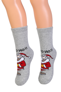 NOEL silver Christmas socks for kids | Sokisahtel