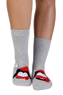 NOELLA silver Christmas socks for women | Sokisahtel