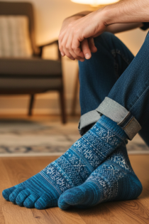 NORDIC sinised mustrilised varvassokid meestele | Sokisahtel