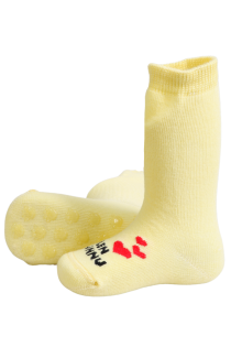 NUNNU yellow cotton knee-highs for babies | Sokisahtel