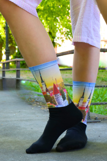 OLD TOWN print pattern socks