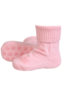 OREGON light pink wool socks for babies | Sokisahtel