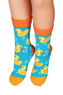 PARDIRALLI blue and orange cotton socks for children | Sokisahtel