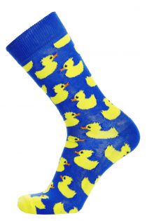 Мужские хлопковые носки синего цвета с желтыми уточками PARDIRALLI | Sokisahtel