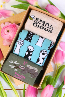 Подарочный набор из трёх пар носков на День матери PARIM EMPS | Sokisahtel