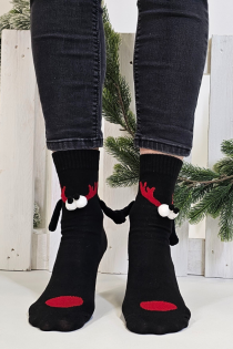 PHILIP black socks with magnetic hands | Sokisahtel