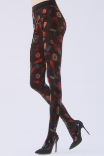 Pierre Mantoux FRIDA tights with a blue floral pattern | Sokisahtel