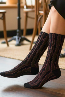 Pierre Mantoux LYNN pruunid sädelusega sokid | Sokisahtel