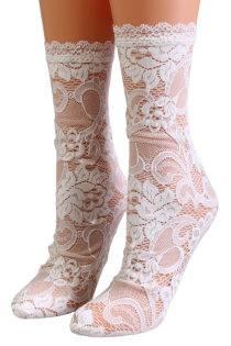 Pierre Mantoux MIRABELLE pitsist valged sokid | Sokisahtel