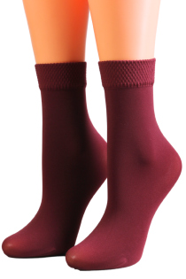Pierre Mantoux VELOUTINE burgundy socks | Sokisahtel